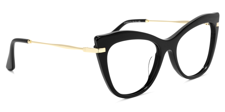 Indira Cat Eye Black Glasses