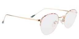 Bishop Round Gold Floral Glasses3