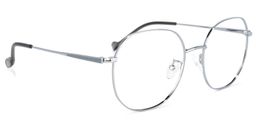 Qusay Round Silver Glasses2