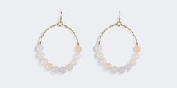 Stylish Round Shaped White Earrings1