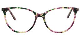 Cleo Cat Eye Purple Floral Glasses0