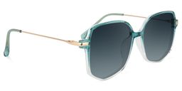 Payton Green Geometric Sunglasses2