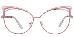 Vantis Cute Pink Hollow Cat Eye Glasses1