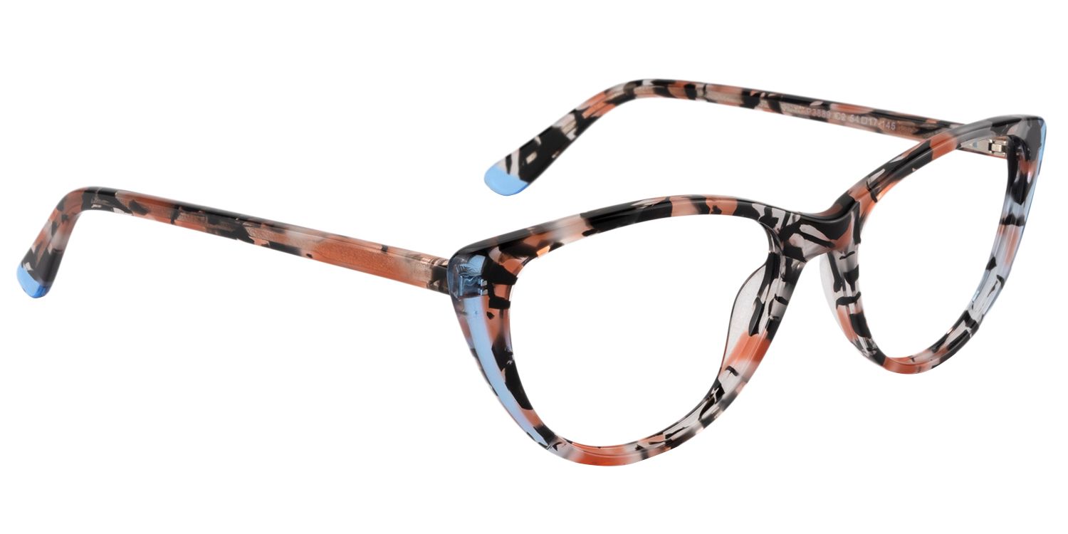 Oval Red Floral Glasses | Zeelool Glasses2
