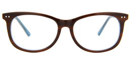 Laura Rectangle Brown Glasses0