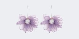 Stylish Petal Shaped Purple Earrings2