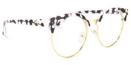 Tatiana Browline White-Black Glasses2