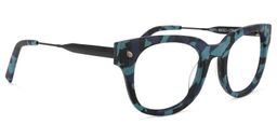 Tatum Round Blue-Camouflage Glasses 2