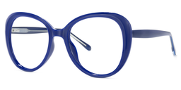 Elena Round Blue Glasses2