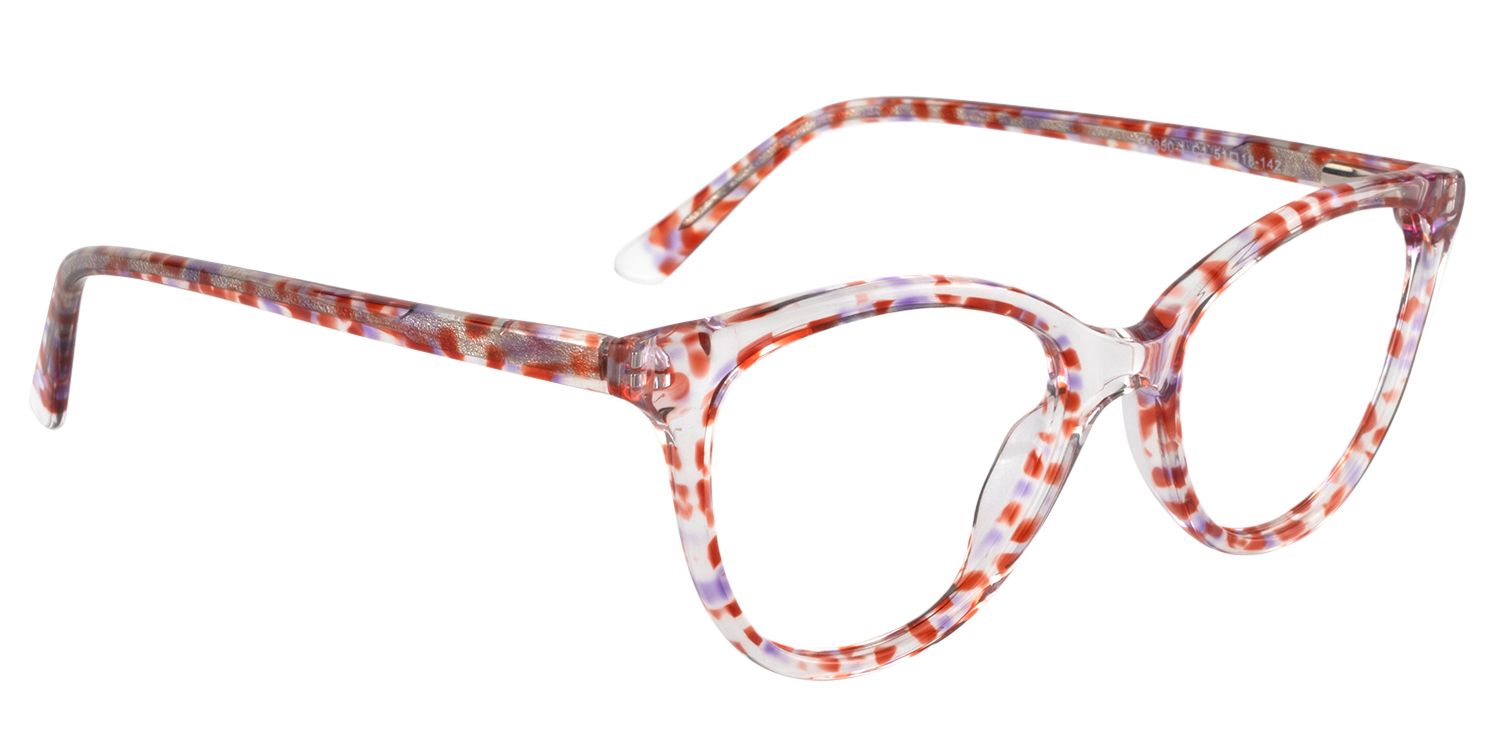 Oval Red Glasses | Zeelool Glasses3