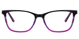 Lauren Rectangle Purple Glasses0