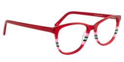 Natalie Square Red Glasses2