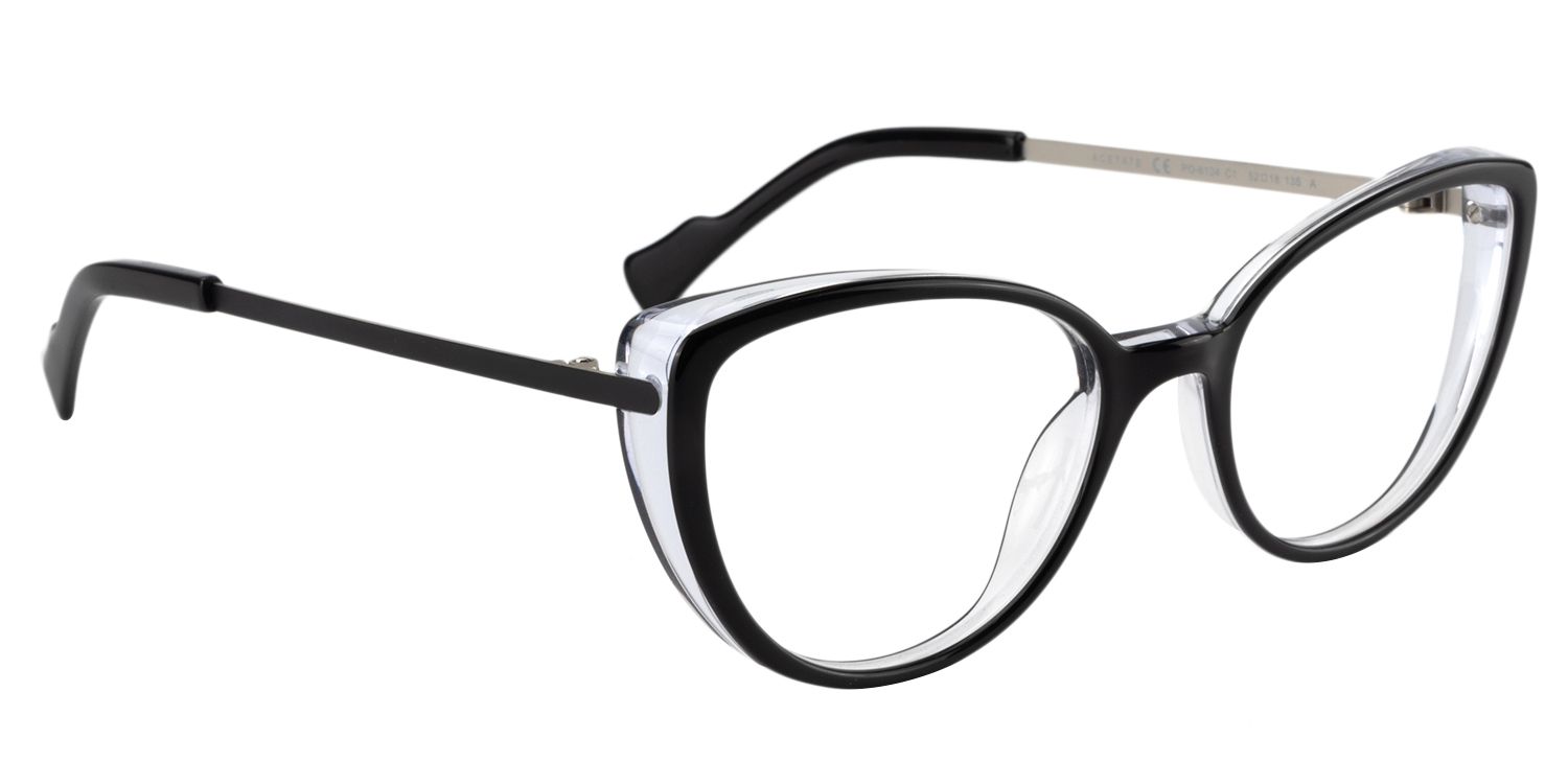 Cat eye Black Glasses | Zeelool Glasses2