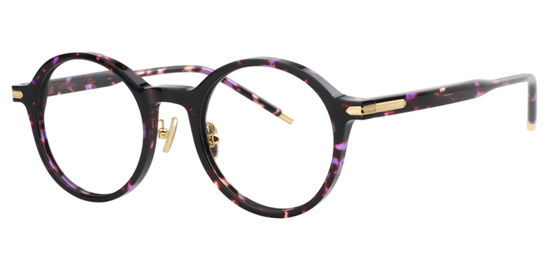 Round Purple Floral Glasses |  Zeelool Eyeglass Frames2