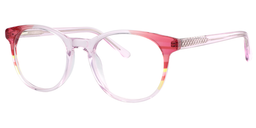 Magda Round Transparent Pink Glasses2
