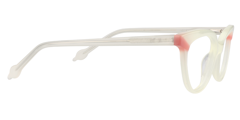 Cat Eye Creamy White Glasses | Zeelool Eyewear4