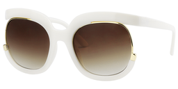 Sean Round White Sunglasses2