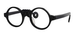 Magee Round Black Glasses2