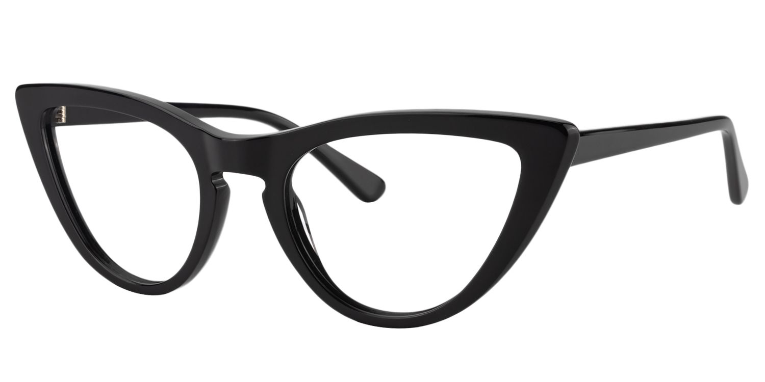 Cat eye Black Glasses | Zeelool Glasses2