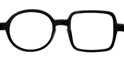 Tony Asymmetric Black Glasses 2