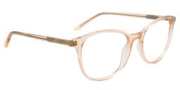 Addie Round Beige Clear Glasses2