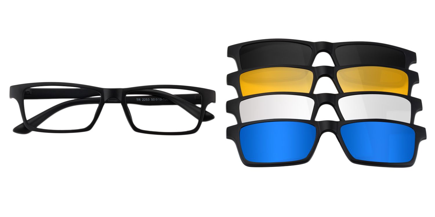 Rectangle Black Glasses | Zeelool Glasses0