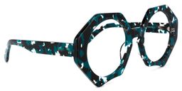 Hugh Geometric Blue-Floral Glasses2