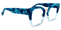 Denis Cat Eye Blue Glasses2