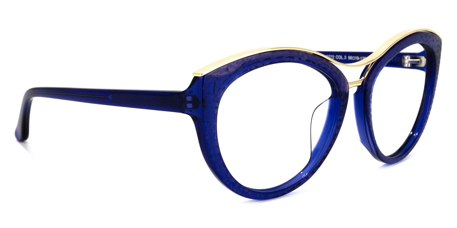 Cateye Blue Glasses2