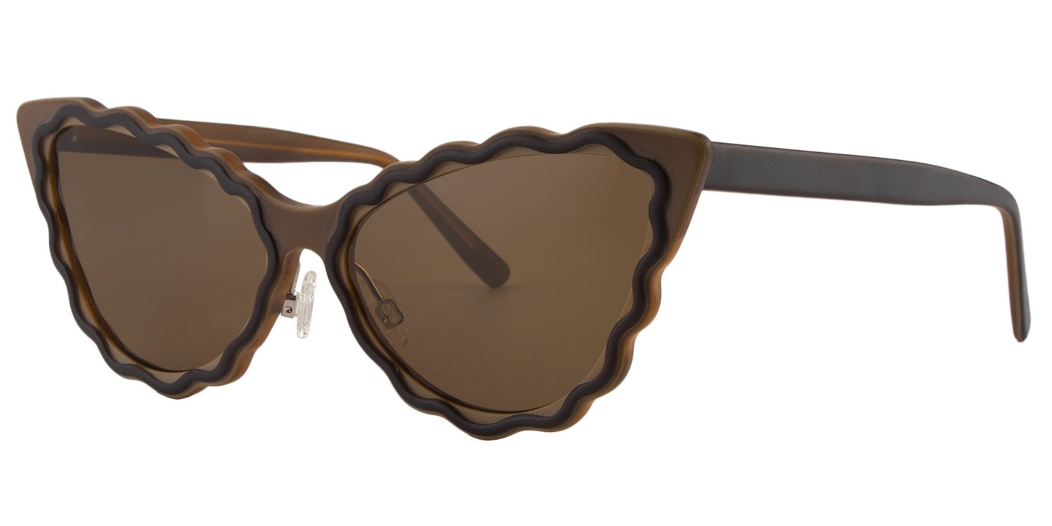Cat eye Brown Sunglasses | Zeelool Sunglasses3