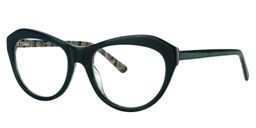 Xela Cat eye Dark Green Glasses2