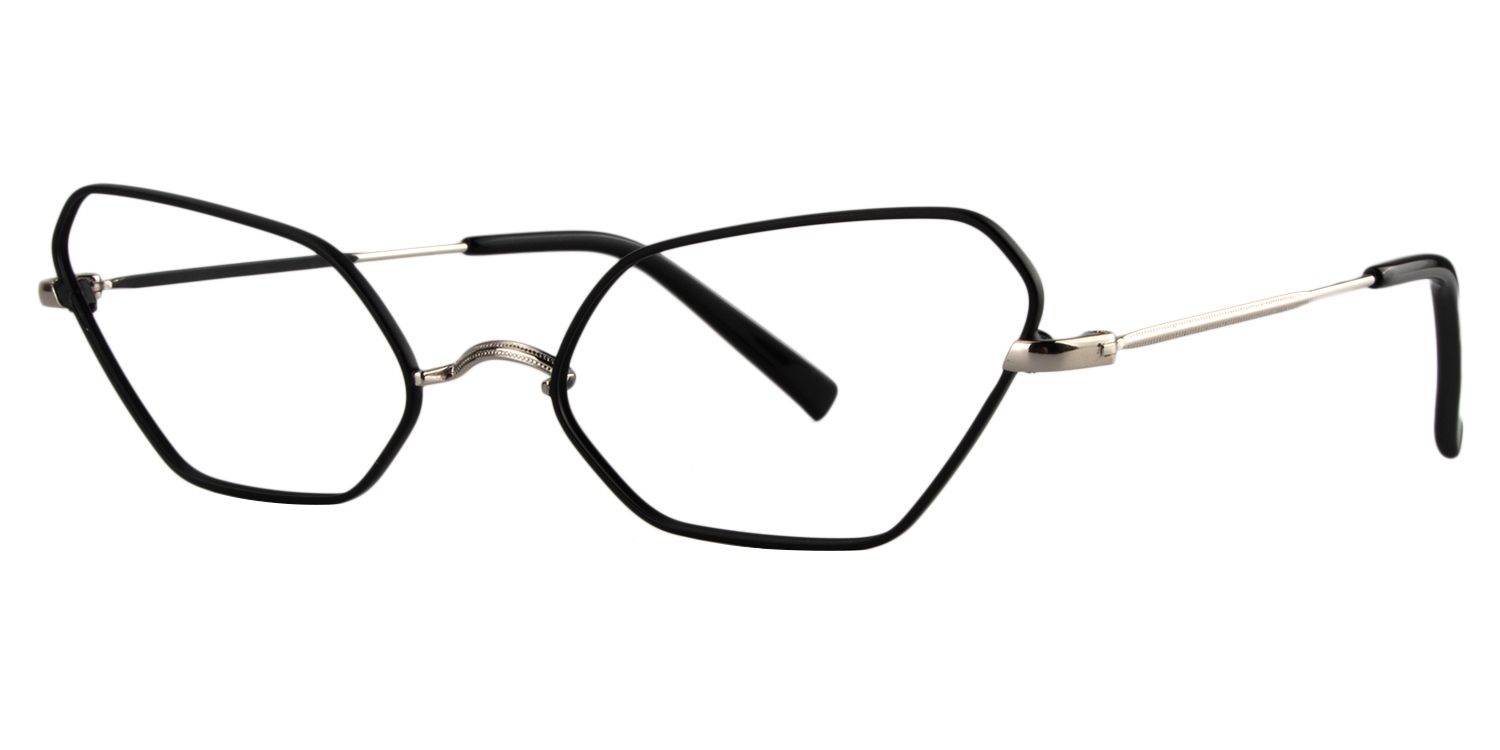 Geometric Black Glasses | Zeelool Glasses3