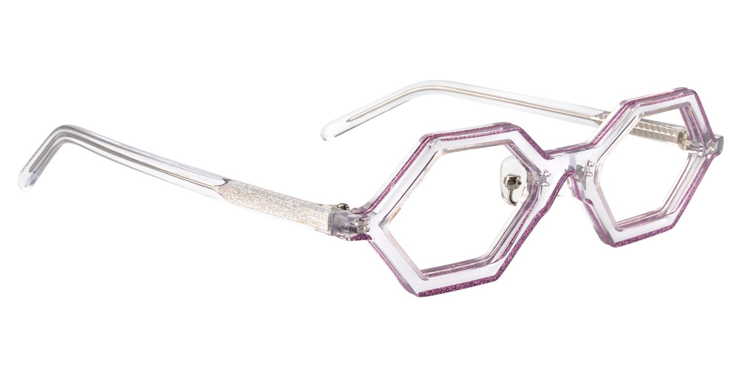 Geometric Purple Glasses | Zeelool Glasses3