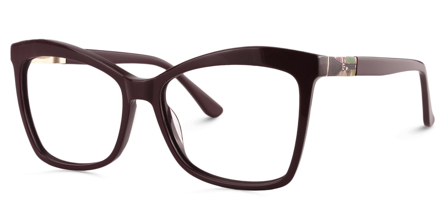 Butterfly Dark Red Glasses | Zeelool Glasses3