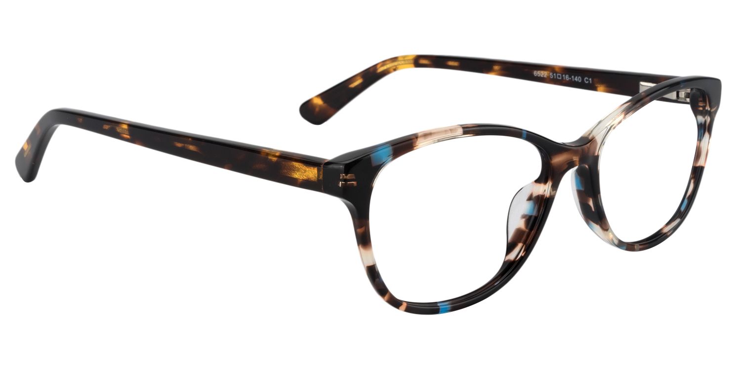 Oval Blue Tortoise Glasses | Zeelool Glasses2