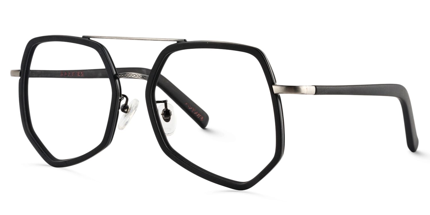 Aviator Black Glasses | Zeelool Glasses3