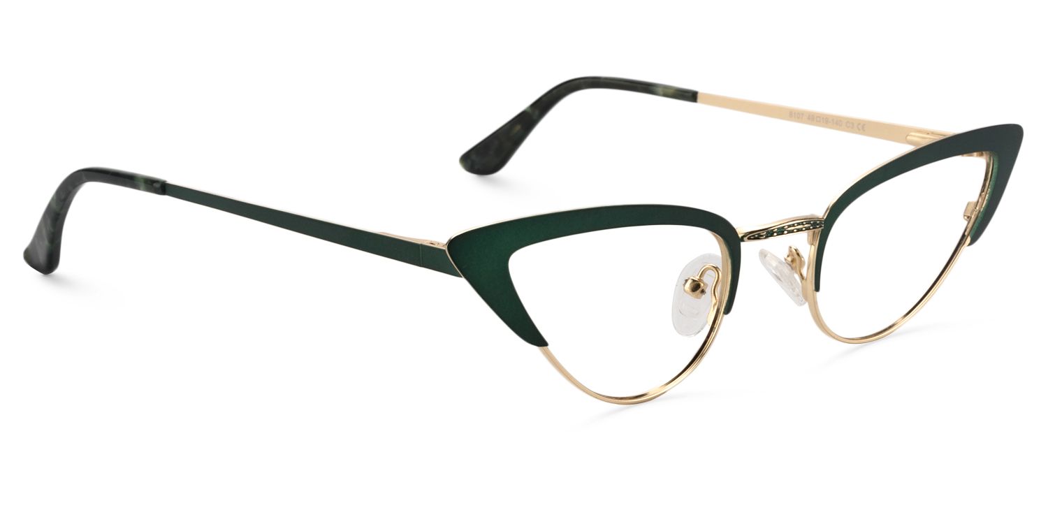 Cateye Green Glasses | Zeelool Eyeglass Frames2