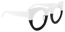 Ophelia Cateye Black-White Glasses2