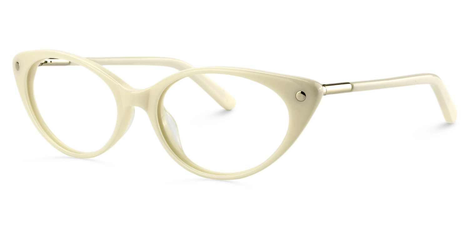 Cat eye Beige Glasses | Zeelool Glasses2