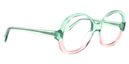 Bryan Round Green-Pink Glasses2