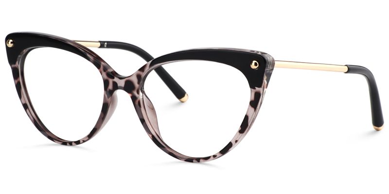 Cat Eye Tortoise&Clear Glasses2