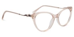 Calypso Cat Eye Beige Clear Glasses3