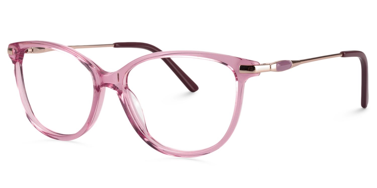 Oval Red/Pink Glasses | Zeelool Glasses2