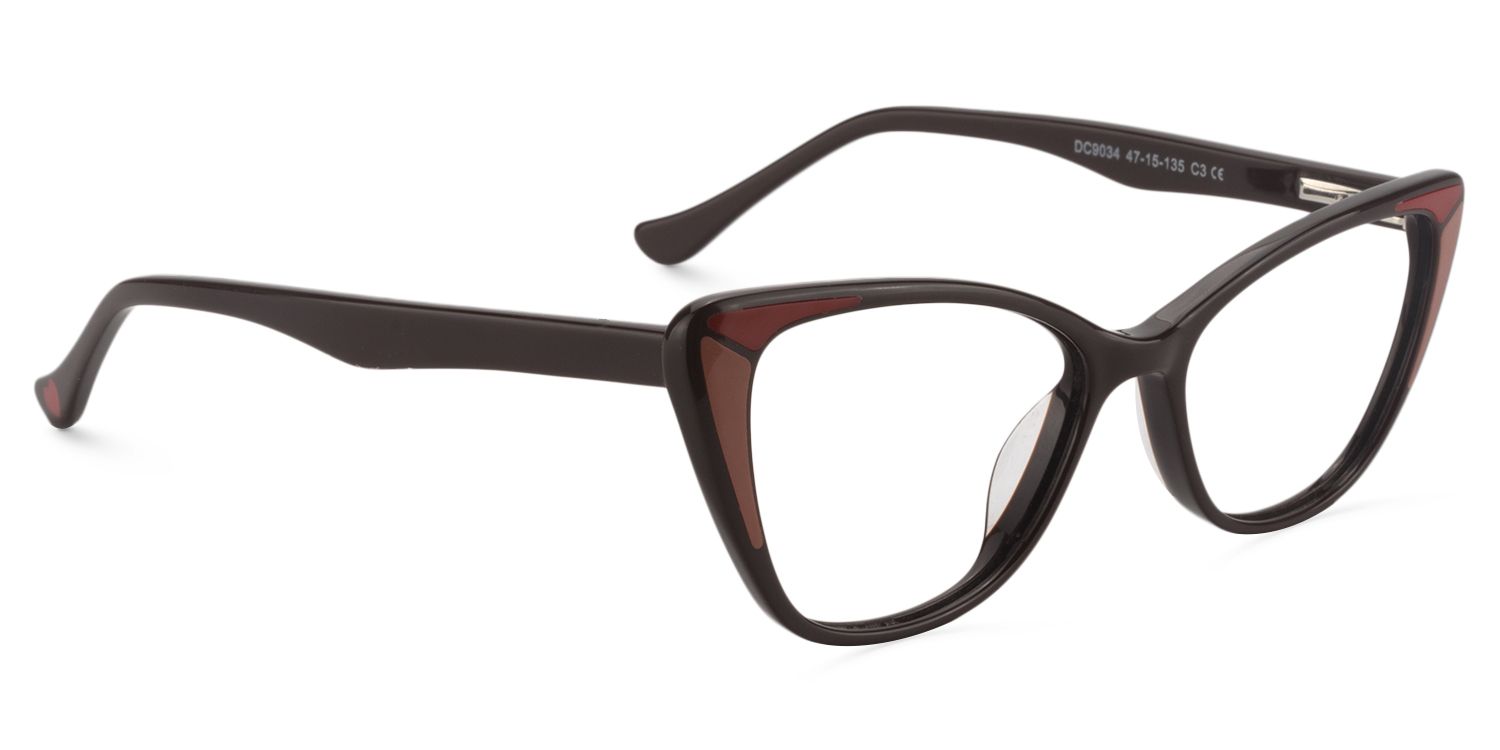 Cat eye Brown Glasses | Zeelool Glasses3