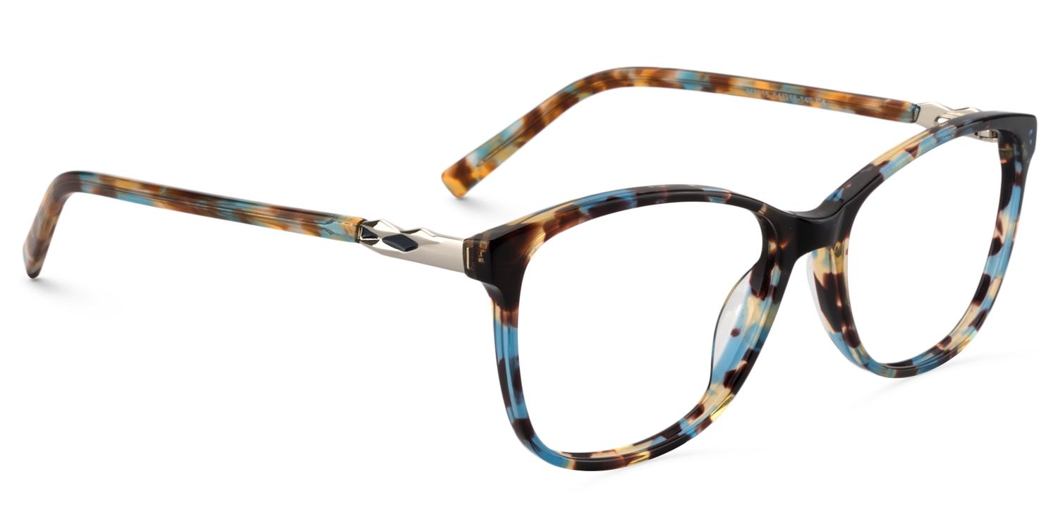 Square Blue Tortoise Glasses | Zeelool Glasses2