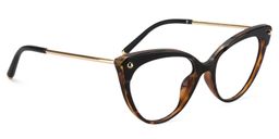 Alivia Cat Eye Yellow Tortoise Glasses2