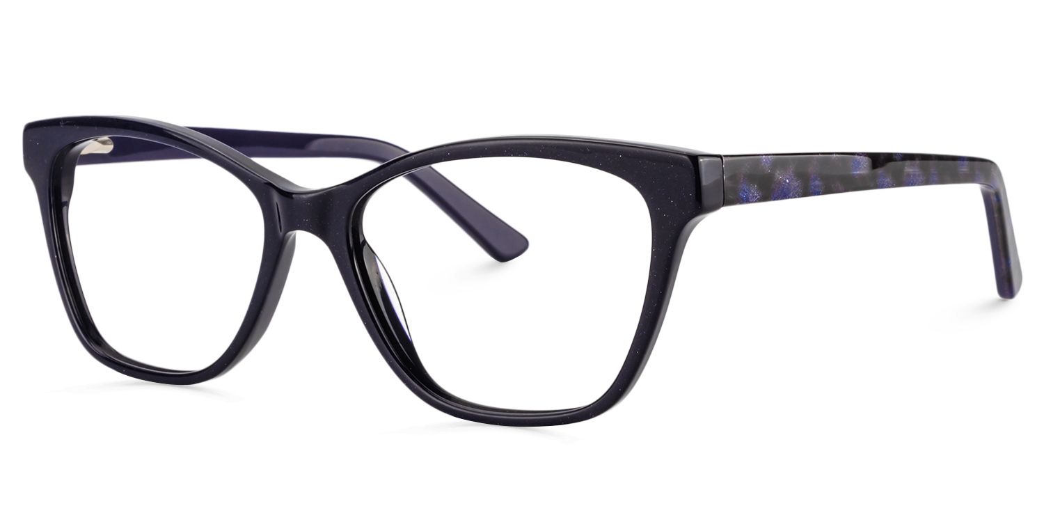 Square Dark-Blue Glasses | Zeelool Glasses3