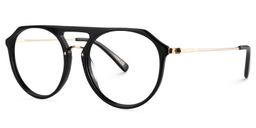 Carlota Aviator Black Glasses2