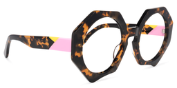 Hugh Geometric Tortoise-Gold Glasses1