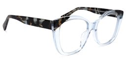 Liranzo Cateye Blue Glasses2